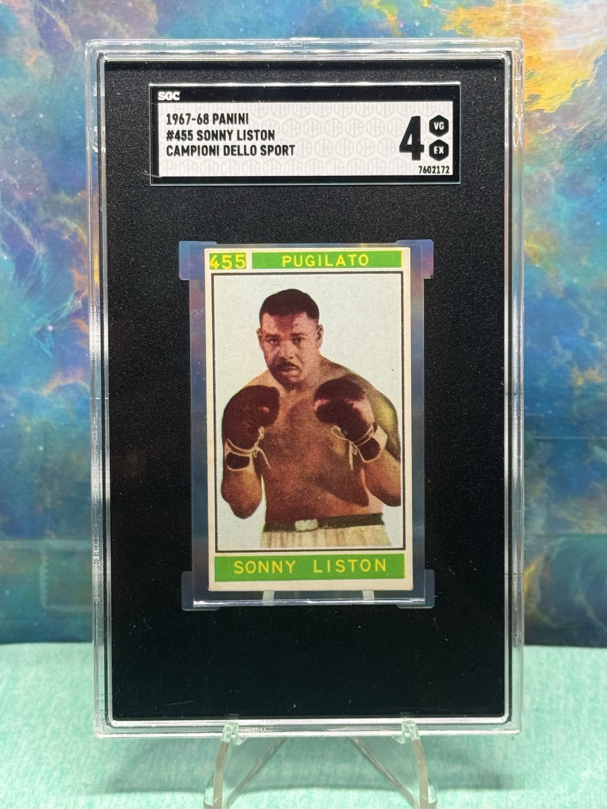 1967 Panini Campioni Dello Sport Sonny Liston #455 SGC 4 Boxing HOF