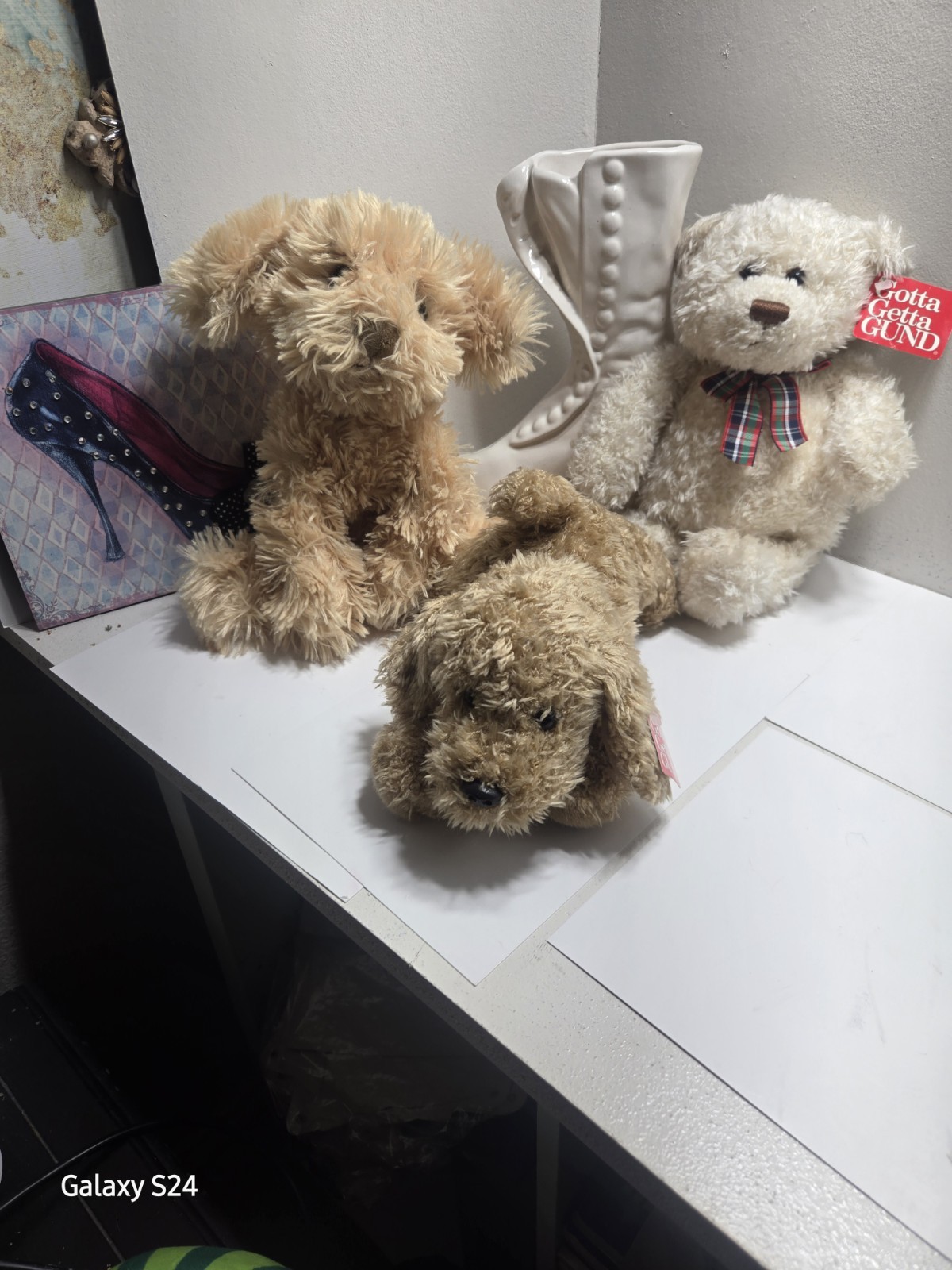 Lot Of 3. Vintage (GUND) Mutsy Golden Retrievier, Barky, and  Muffles