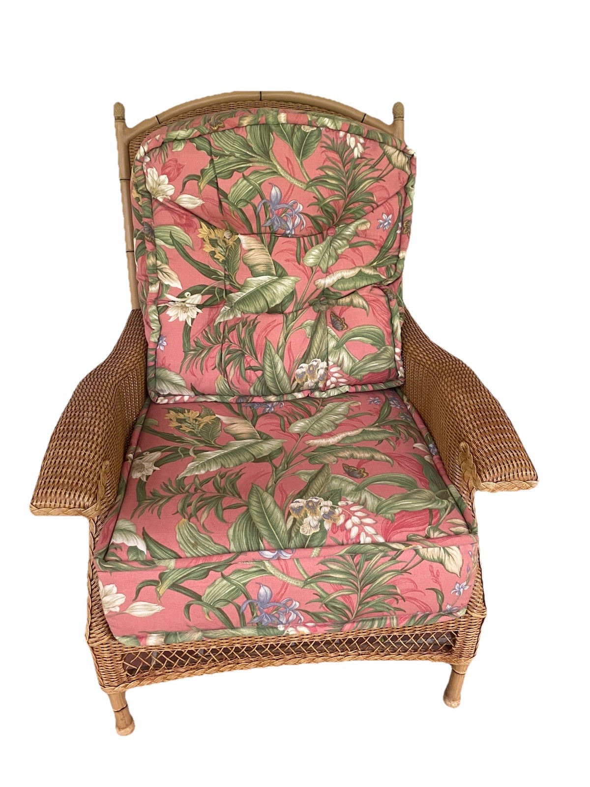 Lloyd Loom / Flanders All Weather Wicker Sunroom  Porch Chair With Cushions