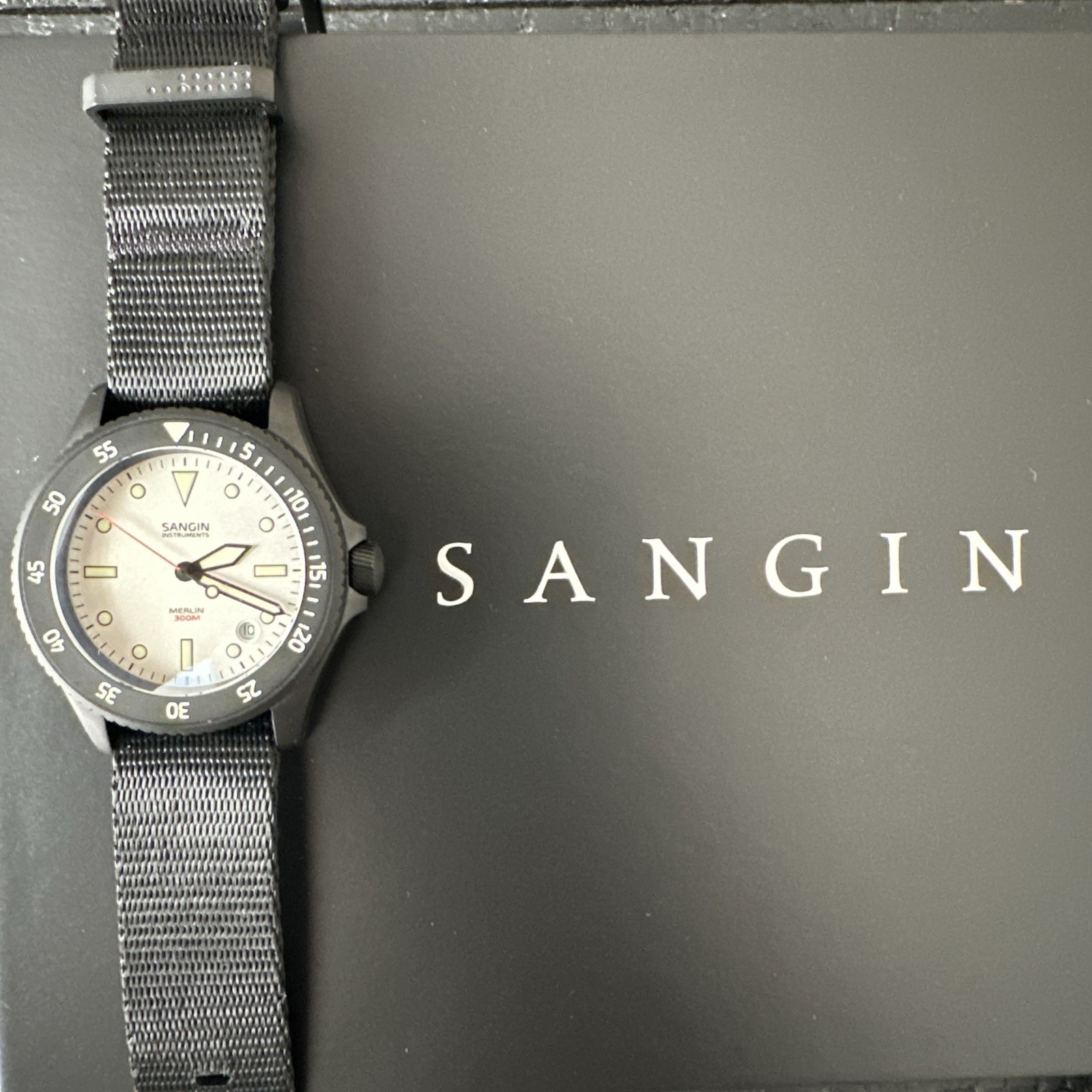 Sangin Merlin Watch DLC Polar White Dial Matte Diver Bezel (2026 new batch) Sangin Merlin Watch DLC Polar White Dial Matte Diver Bezel (2026 new batch)