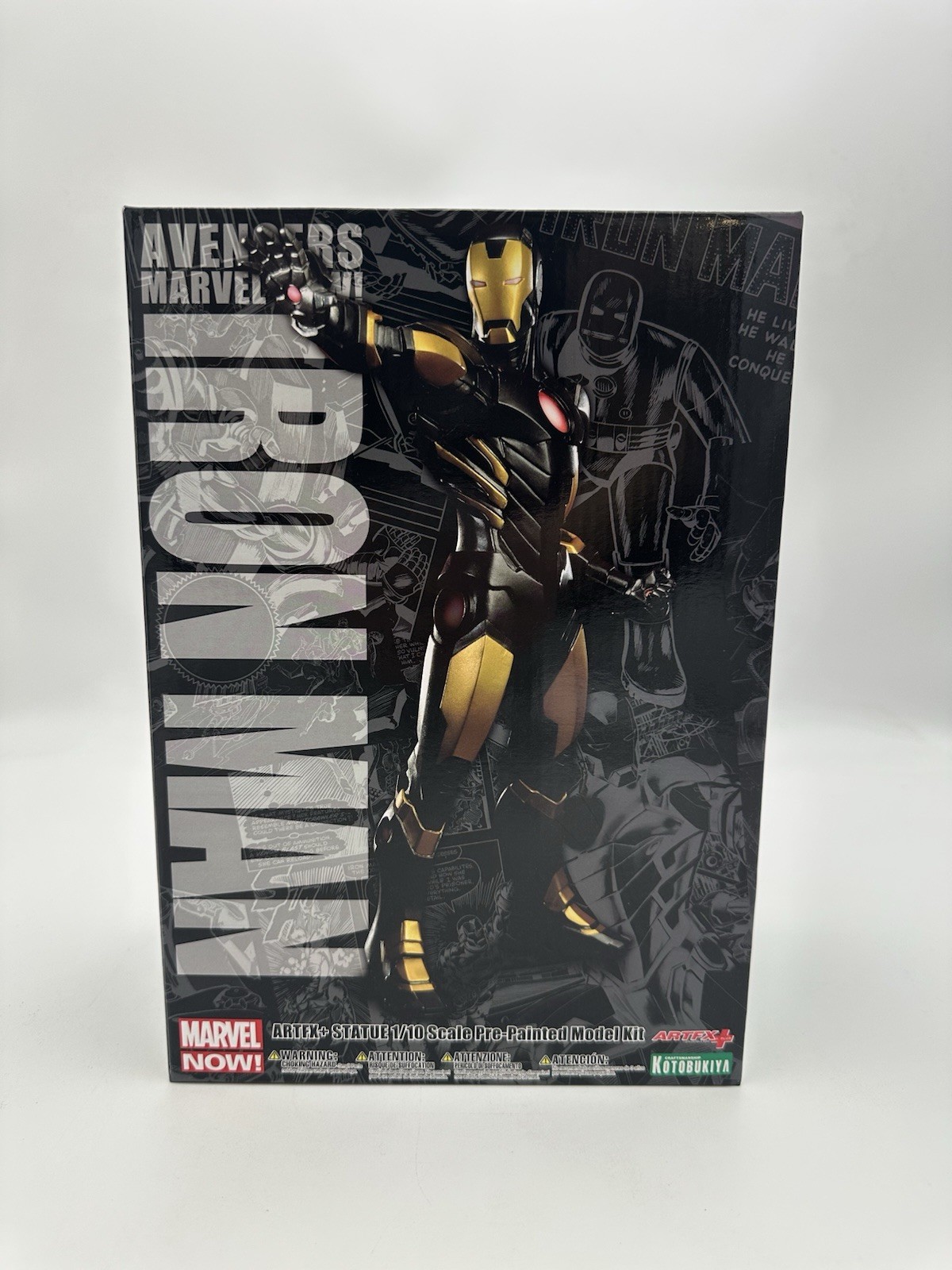 KOTOBUKIYA ARTFX MARVEL NOW IRON MAN BLACK GOLD 1/10 FIGURE