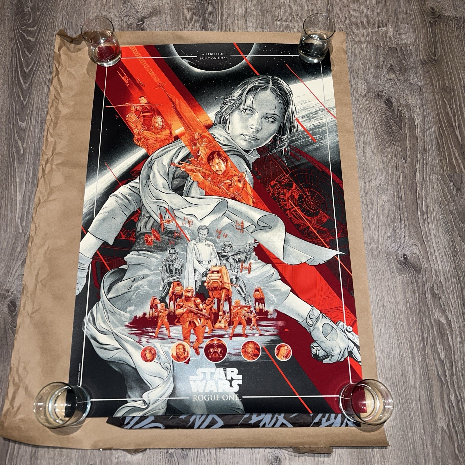 🌌 New MONDO x STAR WARS ROGUE ONE Screen Print Movie Poster by MARTIN ANSIN 🌌