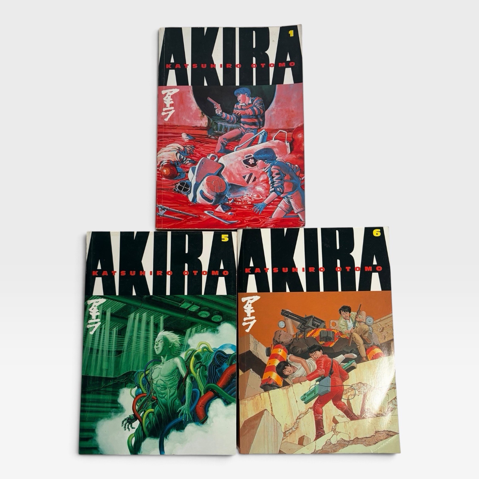 AKIRA Dark Horse Manga Vol 1 5 6 Katsuhiro Otomo OOP English Paperback Lot