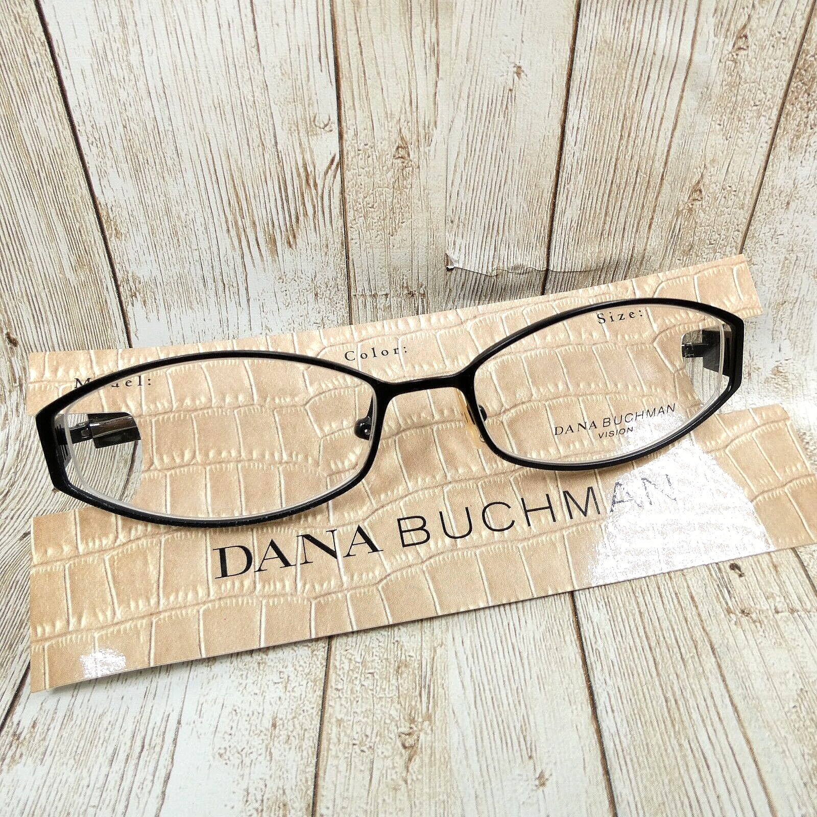 Dana Buchman Vision Black Metal Eyeglasses FRAMES ONLY Daphne BK 51-17-135 NWOT Dana Buchman Vision Black Metal Eyeglasses FRAMES ONLY Daphne BK 51-17-135 NWOT