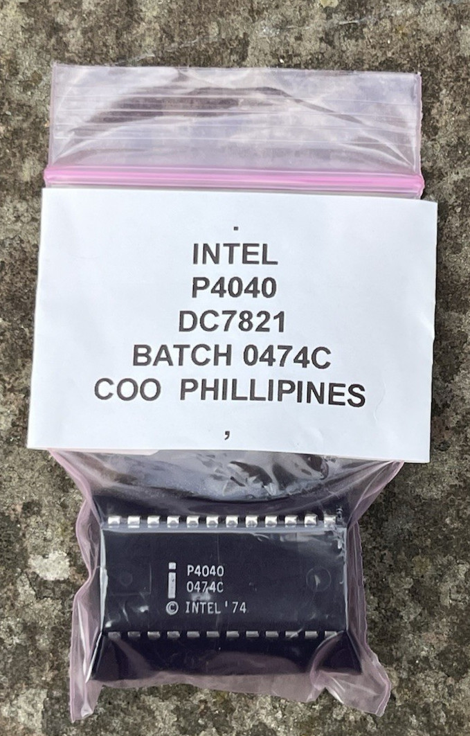 A30 INTEL P4040  COLLECTOR GRADE   OLD STOCK  UPGRADED C4004  1978 G1N