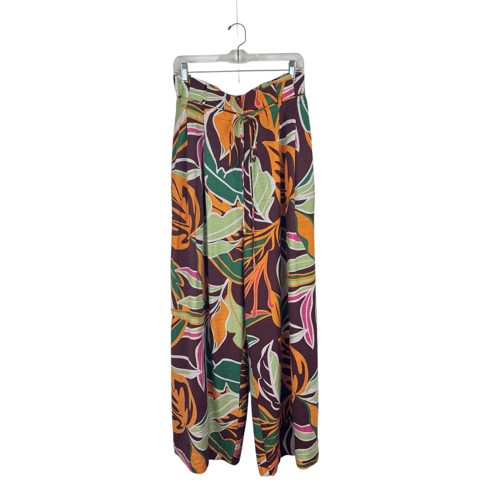 NWT City Chic Peta Print Wide Leg Pant 22 Colorful Flowy Resort Beach