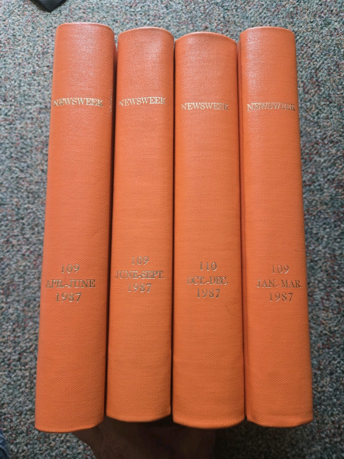 Newsweek Magazine Bound Volume Lot 1987 Newsweek Magazine Bound Volume Lot 1987