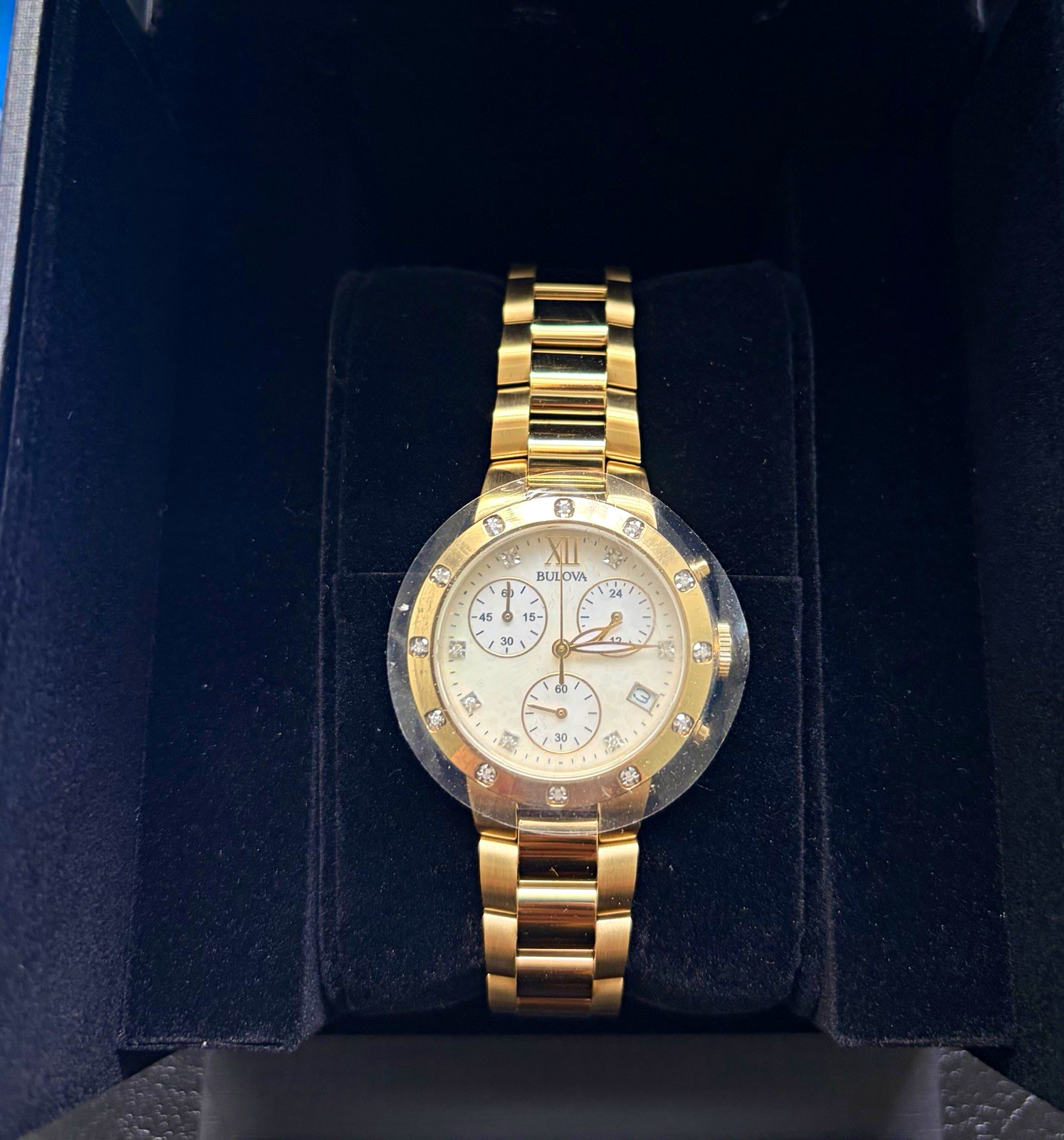 Bulova 98R216 Women’s Maiden Lane Diamond Gold Watch