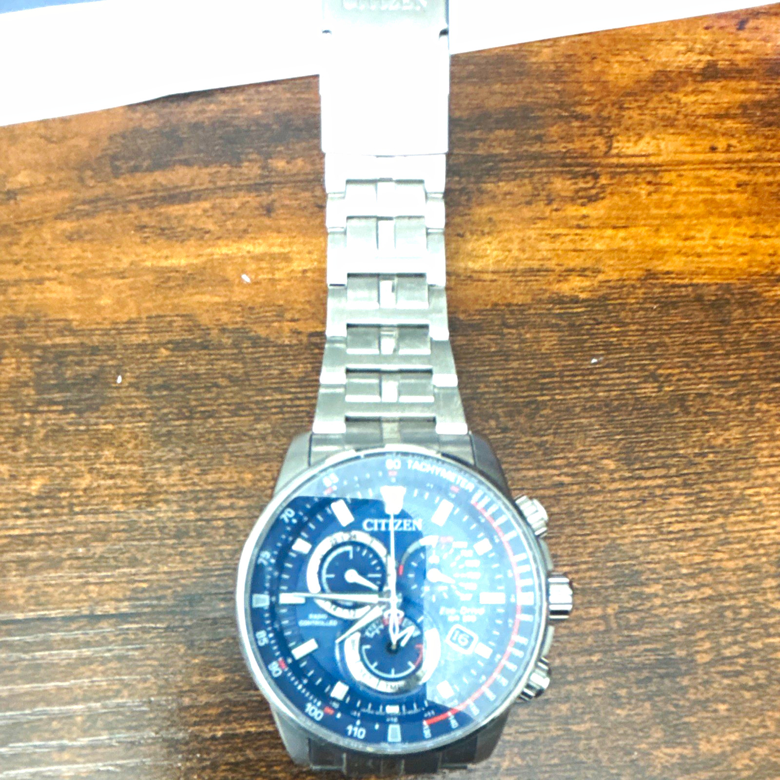 Citizen Eco-Drive Chronograph Tachymeter 200m Black Dial Steel Bracelet Citizen Eco-Drive Chronograph Tachymeter 200m Black Dial Steel Bracelet