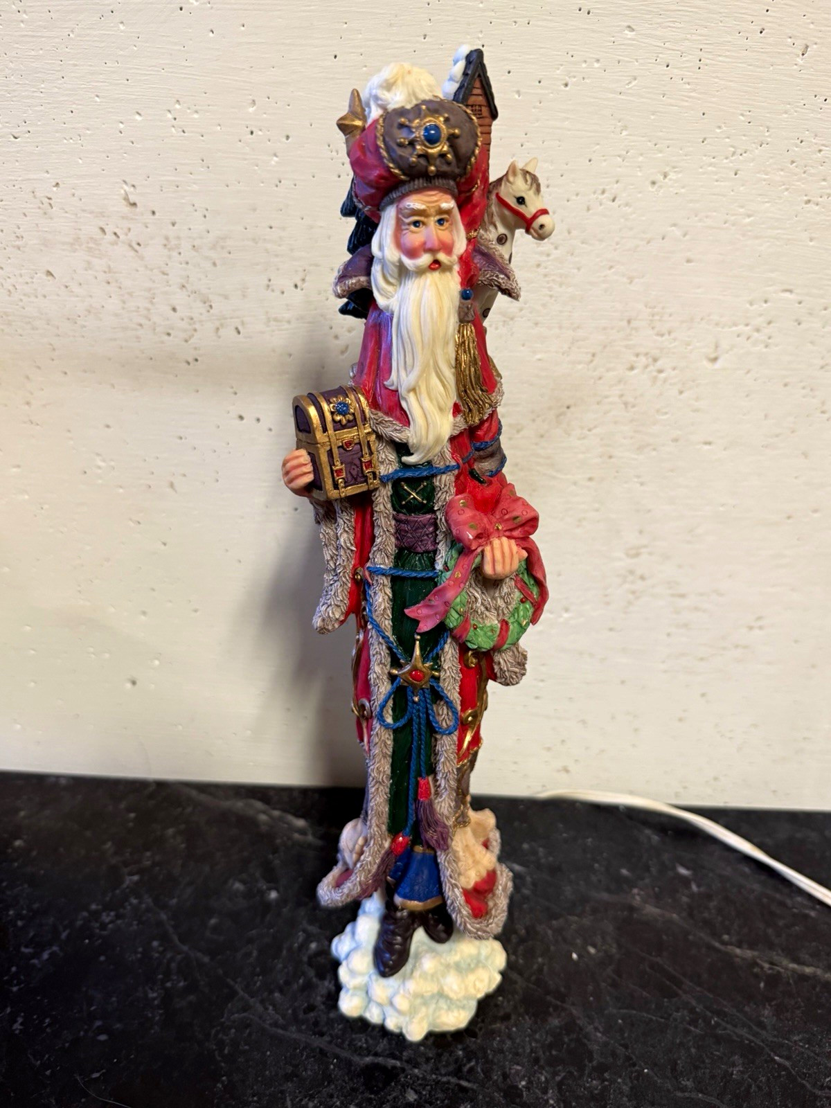 Lenox For the Holidays Christmas King Santa Resin Figurine 13