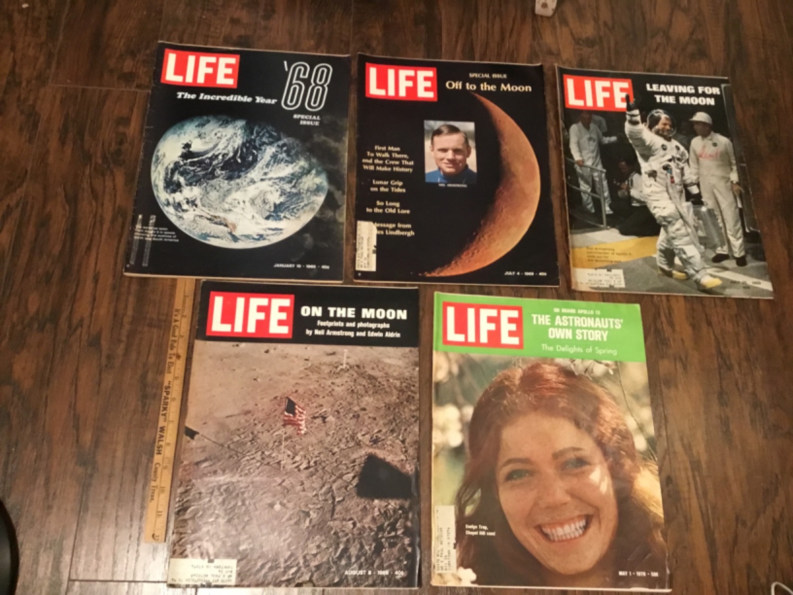 Lot of 5 Life Magazine 1969/1970 Moon Landing /Space Travel Apollo 11 Lot of 5 Life Magazine 1969/1970 Moon Landing /Space Travel Apollo 11
