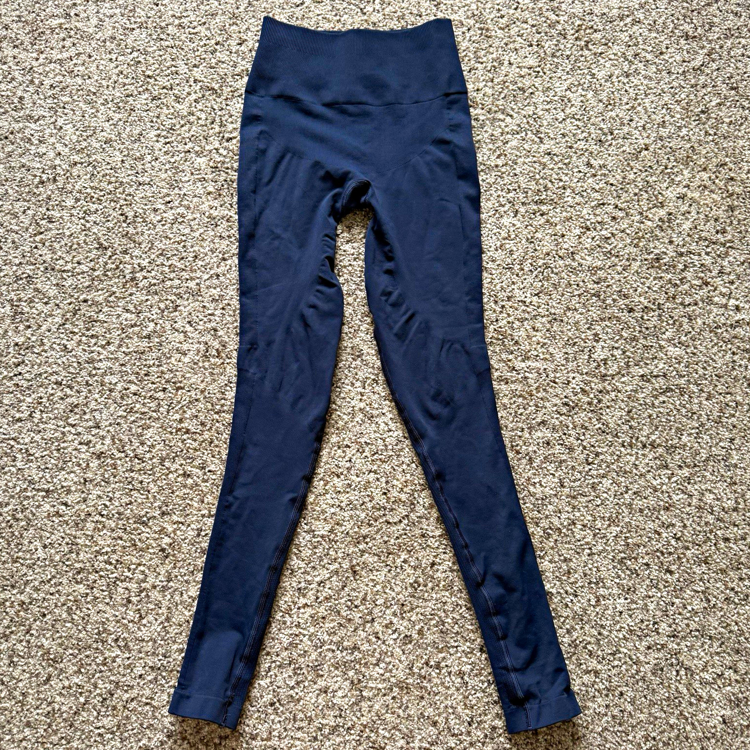 lululemon athletica Women\'s Blue Ankle Leggings Stretch Knit Logo