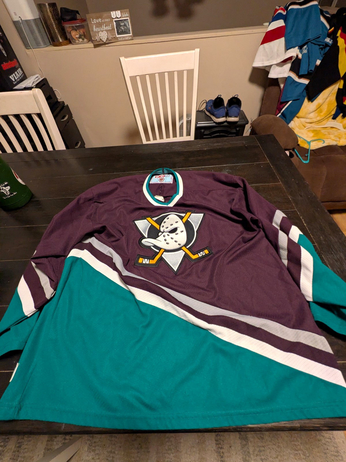Vintage CCM NHL Anaheim Mighty Ducks  Jersey Size XL