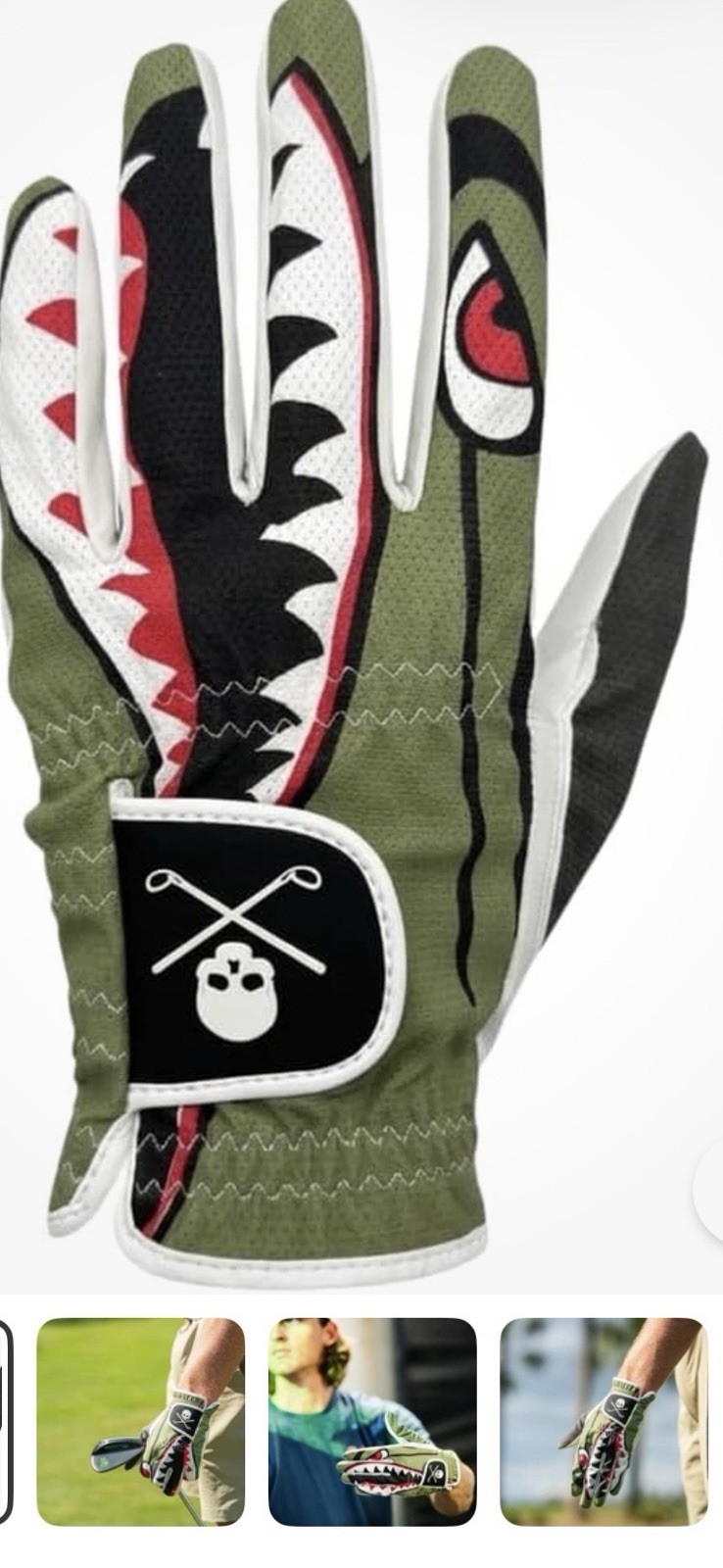 SHANKITGOLF Mens Left Hand Golf Gloves - Cabretta Leather Palm for Tour Feel - F