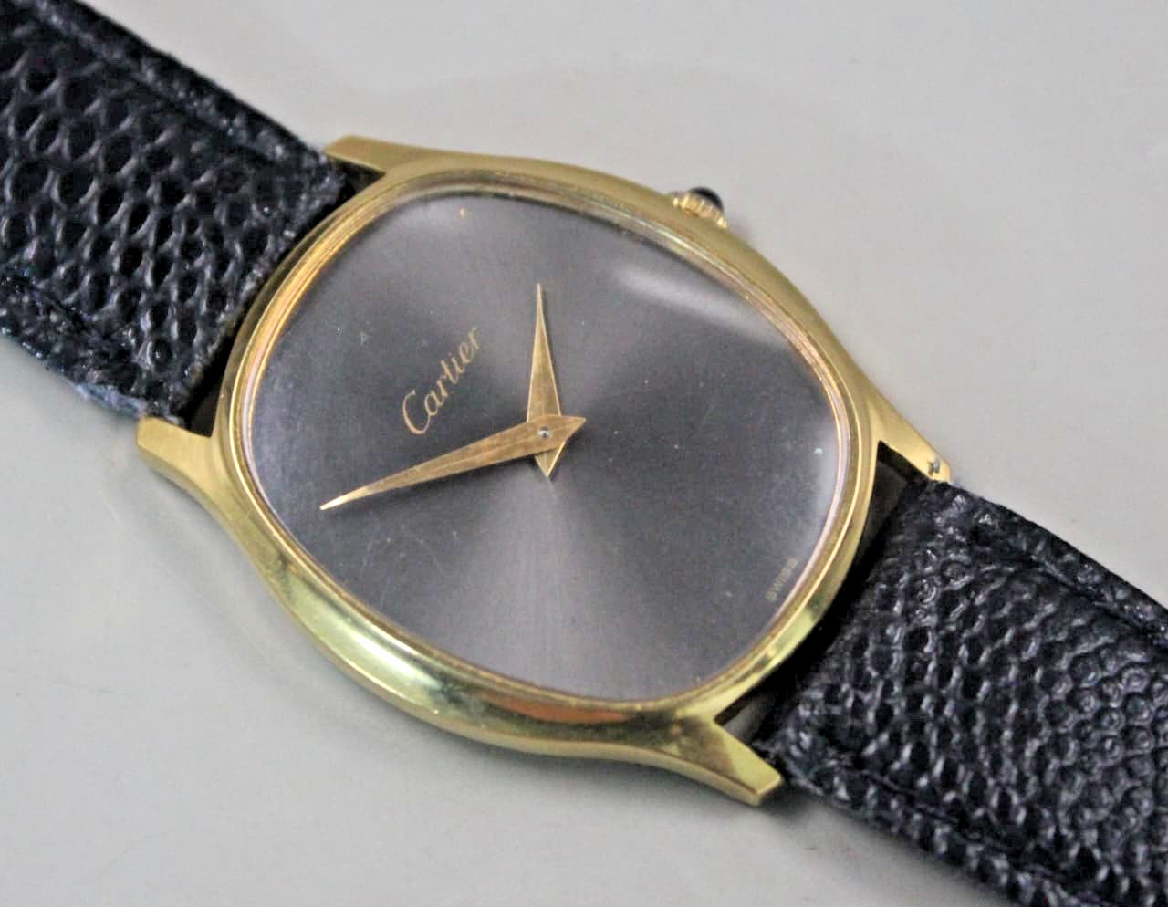 Vintage Cartier Cushion Case 18K Gold Electroplated Manual Wind Watch Ref 98635