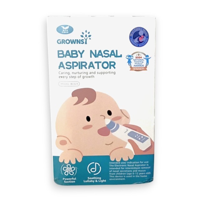 GROWNSY BC023 White Gray Electric Rechargeable Toddler Nasal Aspirator For Baby 