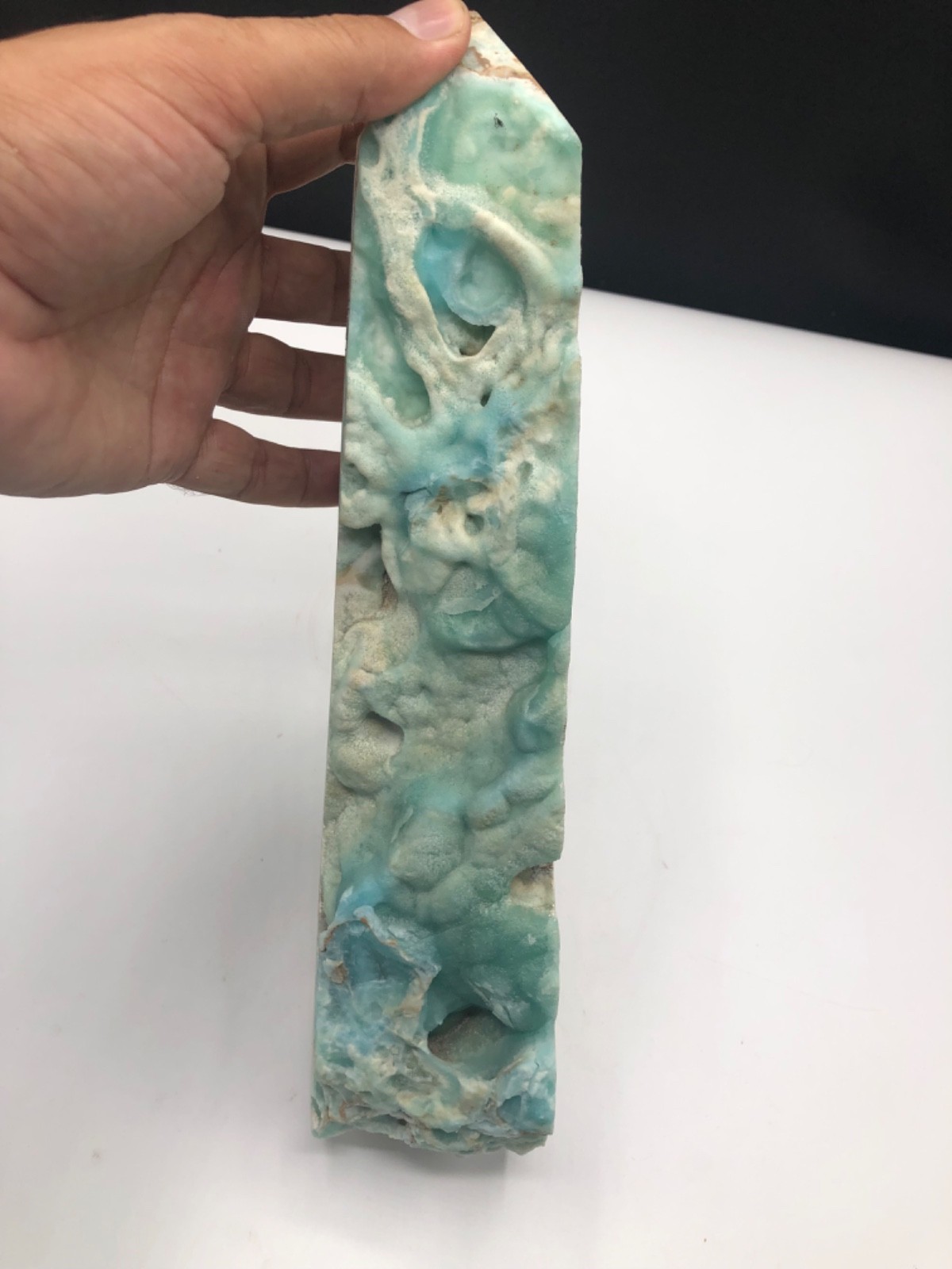 2.6KG Natural Blue Aragonite Tower Crystal Top Quality Gemstone Specimen 2.6KG Natural Blue Aragonite Tower Crystal Top Quality Gemstone Specimen