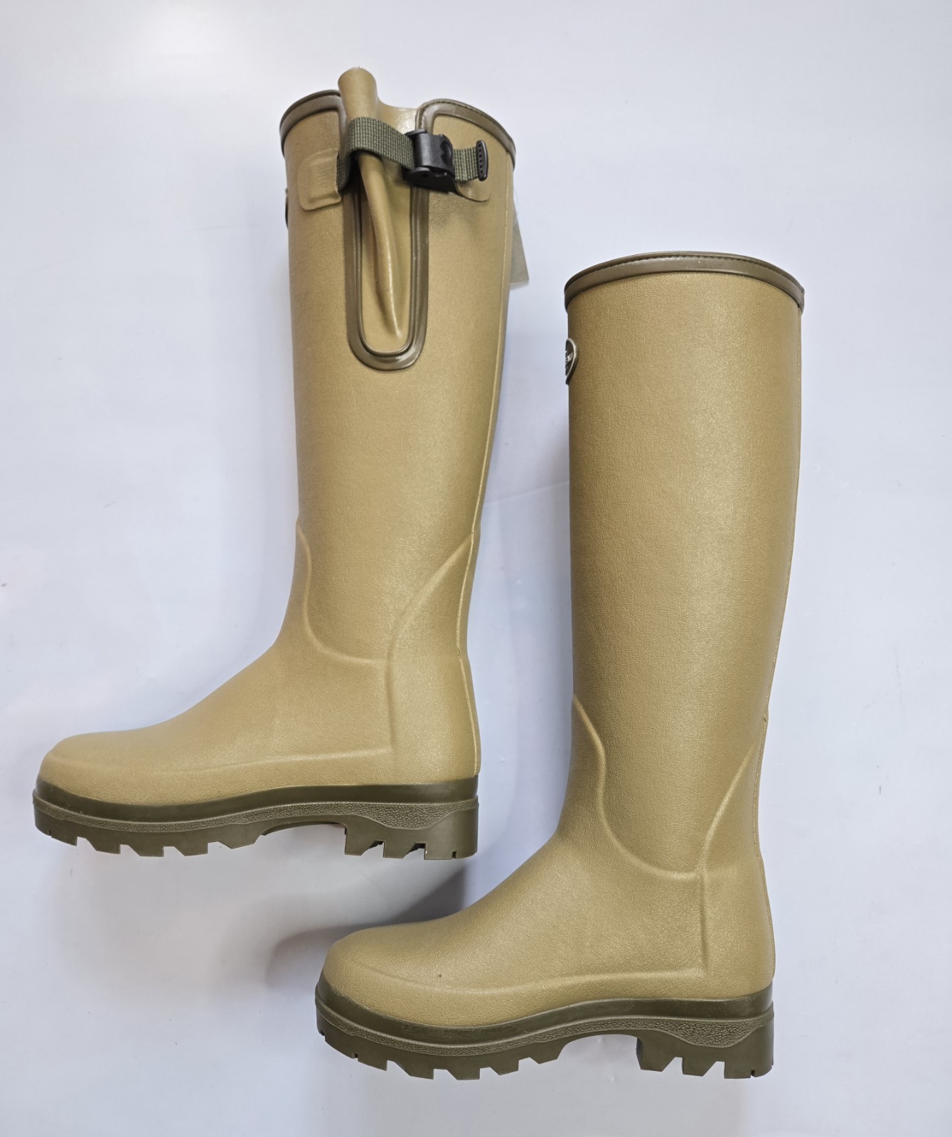 LE CHAMEAU VIERZONORD NEOPRENE LINED WOMEN\'S ICONIC GREEN WELLINGTON BOOTS LE CHAMEAU VIERZONORD NEOPRENE LINED WOMEN\'S ICONIC GREEN WELLINGTON BOOTS