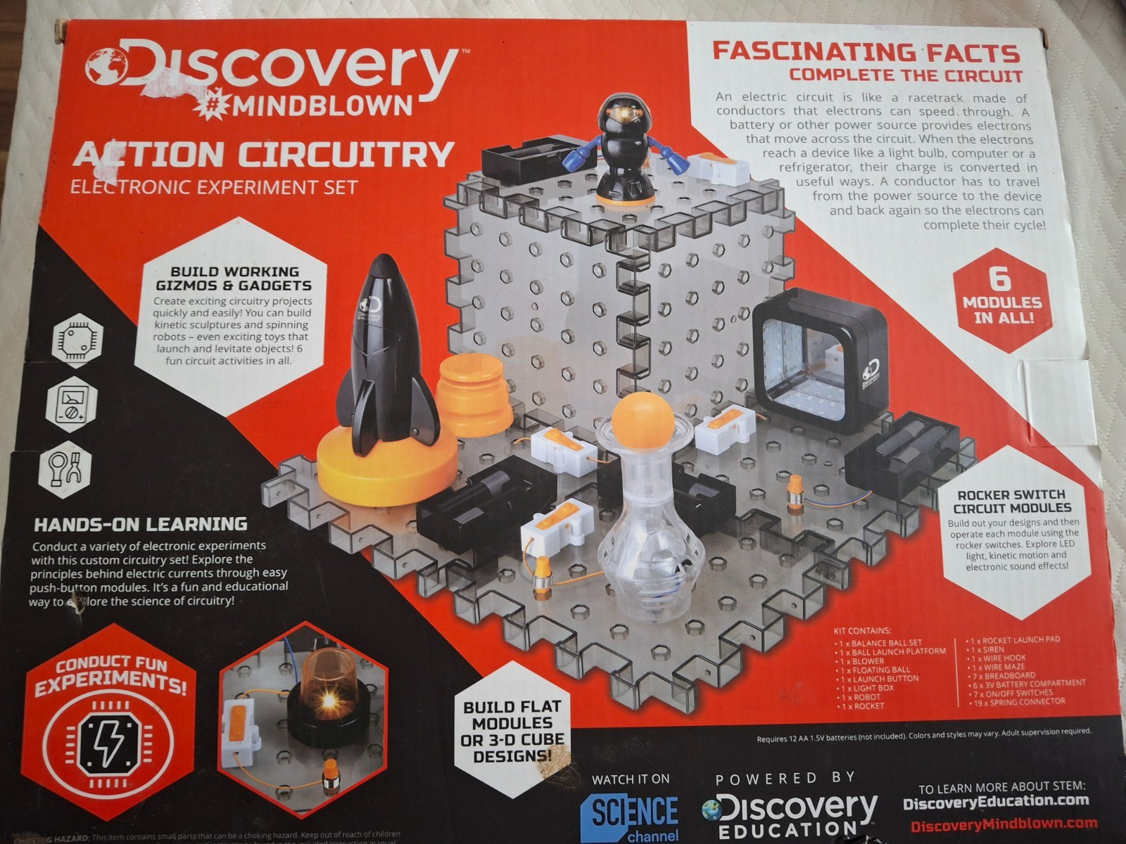 *NEW* Discovery Mindblown Action Circuitry Electronic Experiment Kit Set 22 pc
