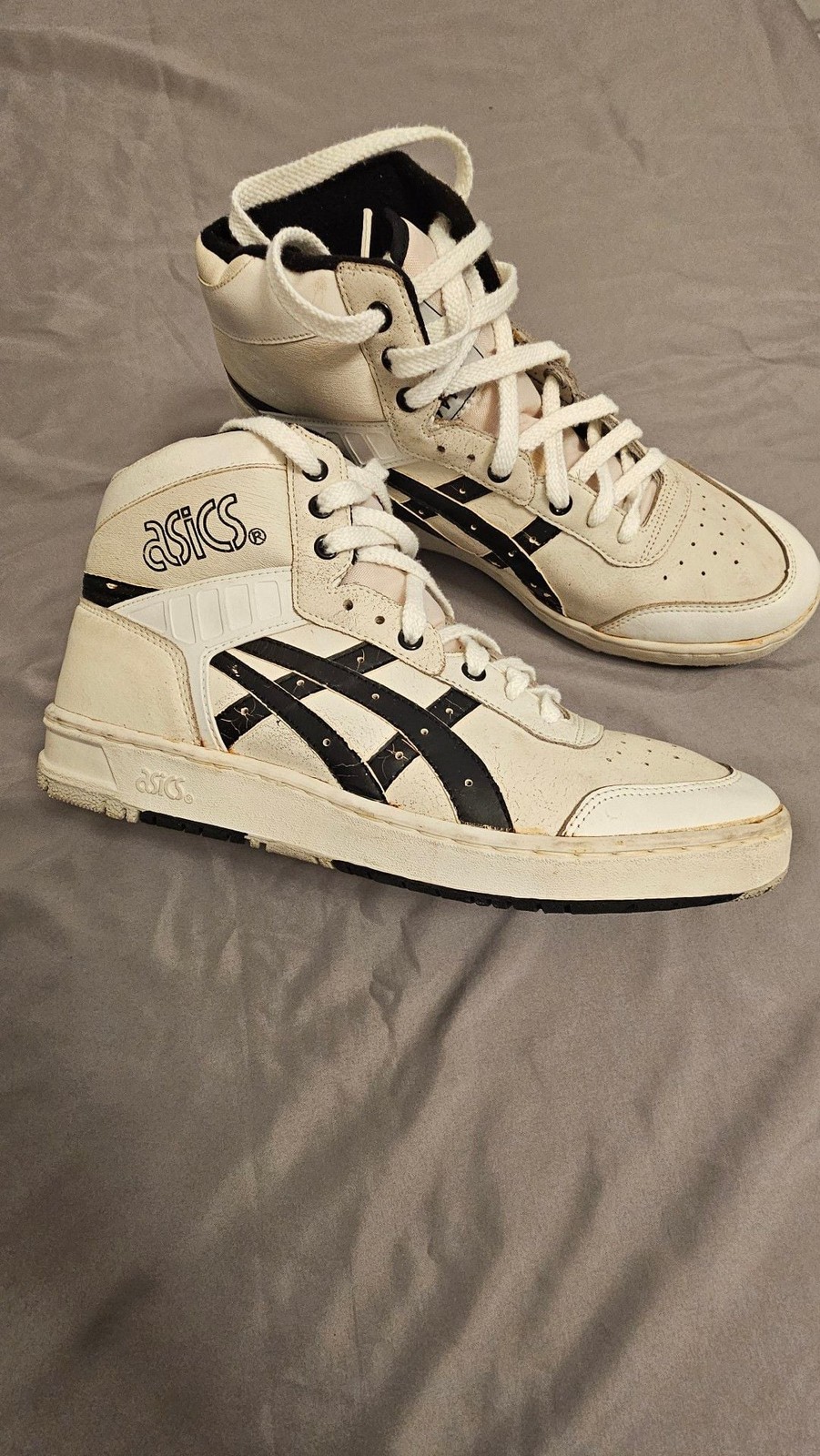 Vintage ASICS Basket Ball High Top Sneakers US 10 Made Korea 94AKC44A