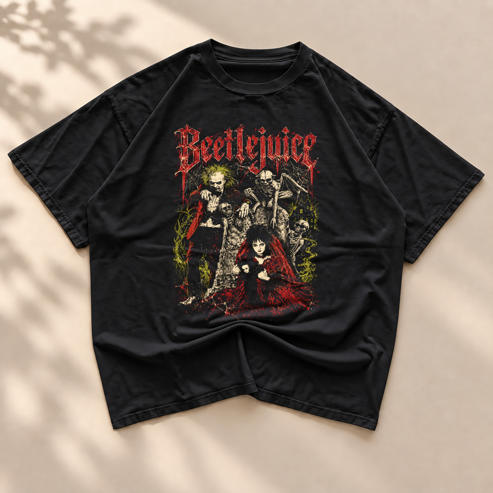 Hot Beetlejuice Gothic Horror Cotton Unisex All Size Shirt VAN21