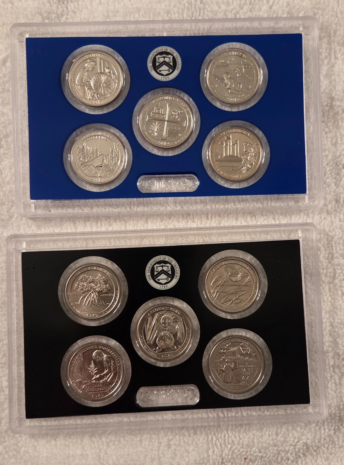 2019 W and 2020 W with Privy - 2 - 5 Quarters Coin Sets 10 coins no box/COA