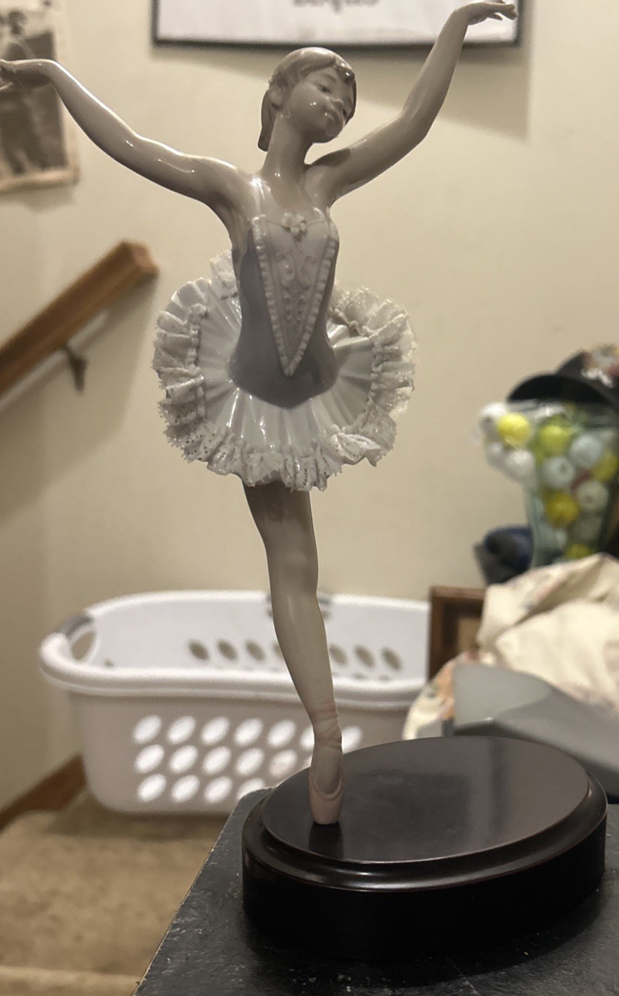 LLADRO SPAIN Porcelain Ballerina Figurine Figurine Lace Tutu 1993 Vintage.