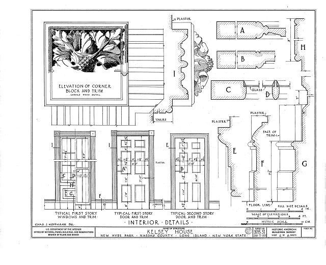 Photo:New Hyde Park NY Kelsey House 1930s HABS Interior Details