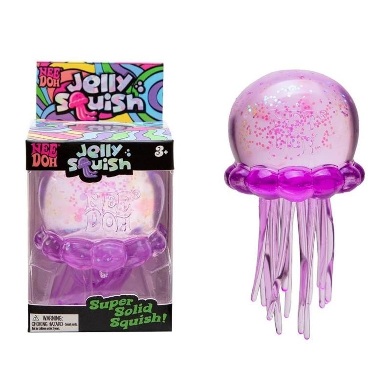 NeeDoh Blue Jellyfish Jelly Squish Stress Toy Fidget Squeeze 