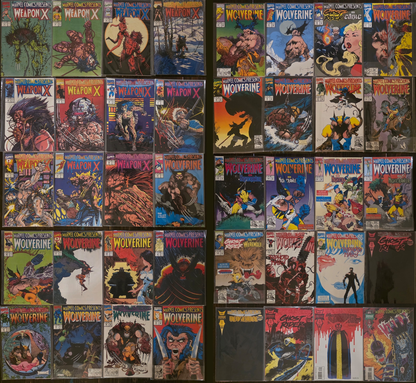 Marvel Comics Presents Lot of 40 Weapon X Windsor-Smith Sam Kieth #85 1st Cyber Marvel Comics Presents Lot of 40 Weapon X Windsor-Smith Sam Kieth #85 1st Cyber