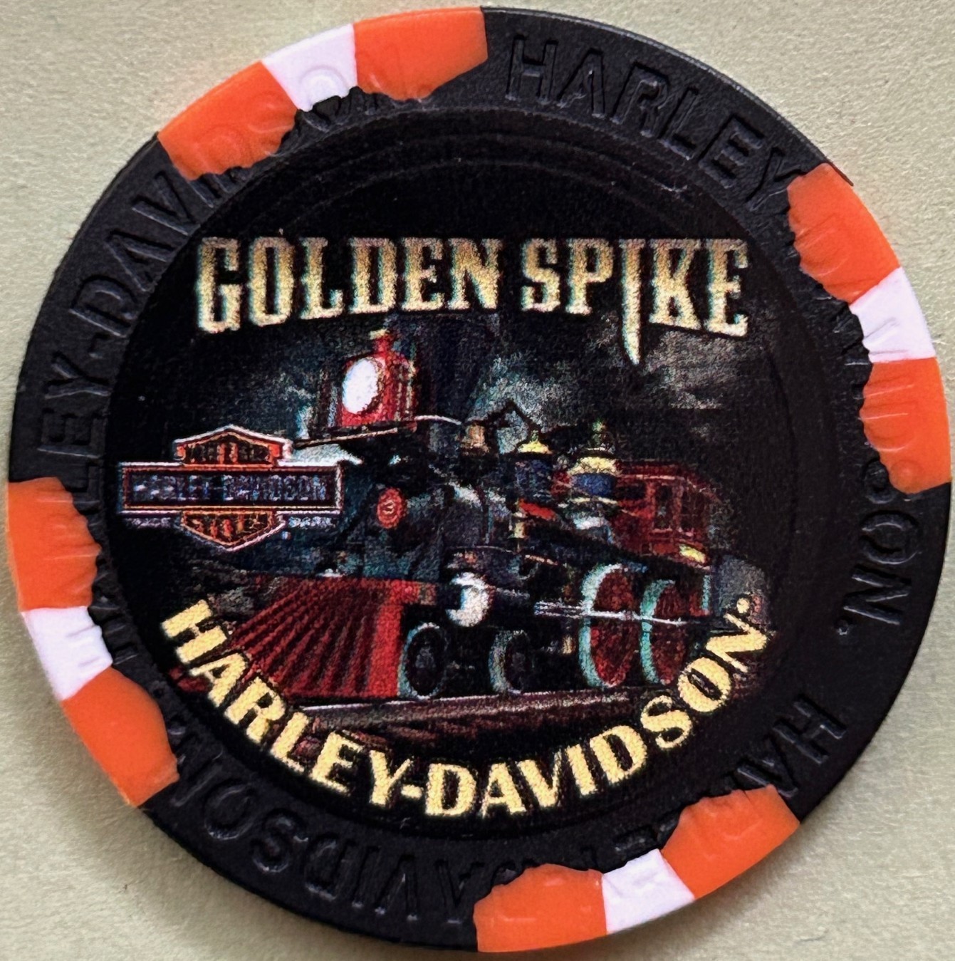 Harley Davidson Wide Print Poker Chip from Golden Spike HD in Ogden, Utah