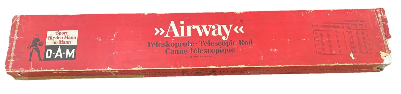 Vintage Airway D-A-M Telescoping Fishing Rod New Complete In Box