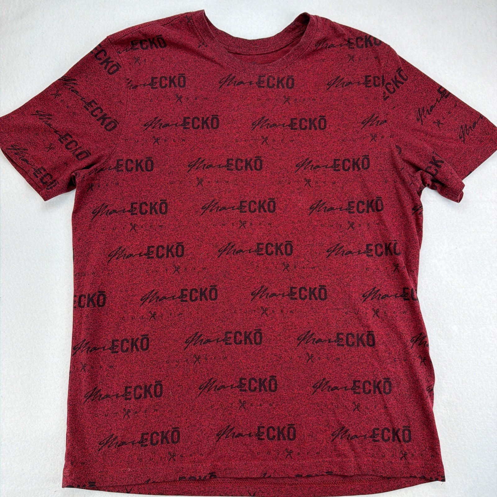 Marc Ecko Cut & Sew Sexy Scissor Ladies Graphic Red T-Shirt Women’s Size XL