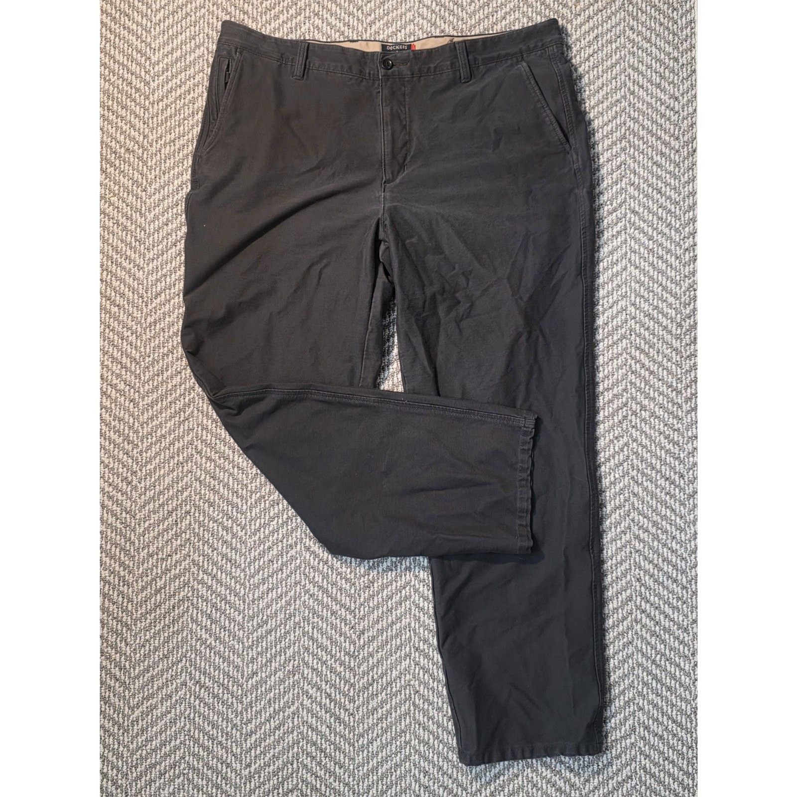 Dockers Men\'s Size 38x30 Grey Smart 360 Knit Straight Fit Chino Pa