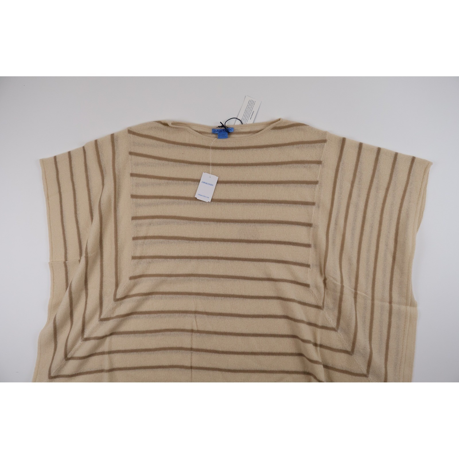 J.McLaughlin Marin Cashmere Poncho Stripe OS  100% Cashmere NWT