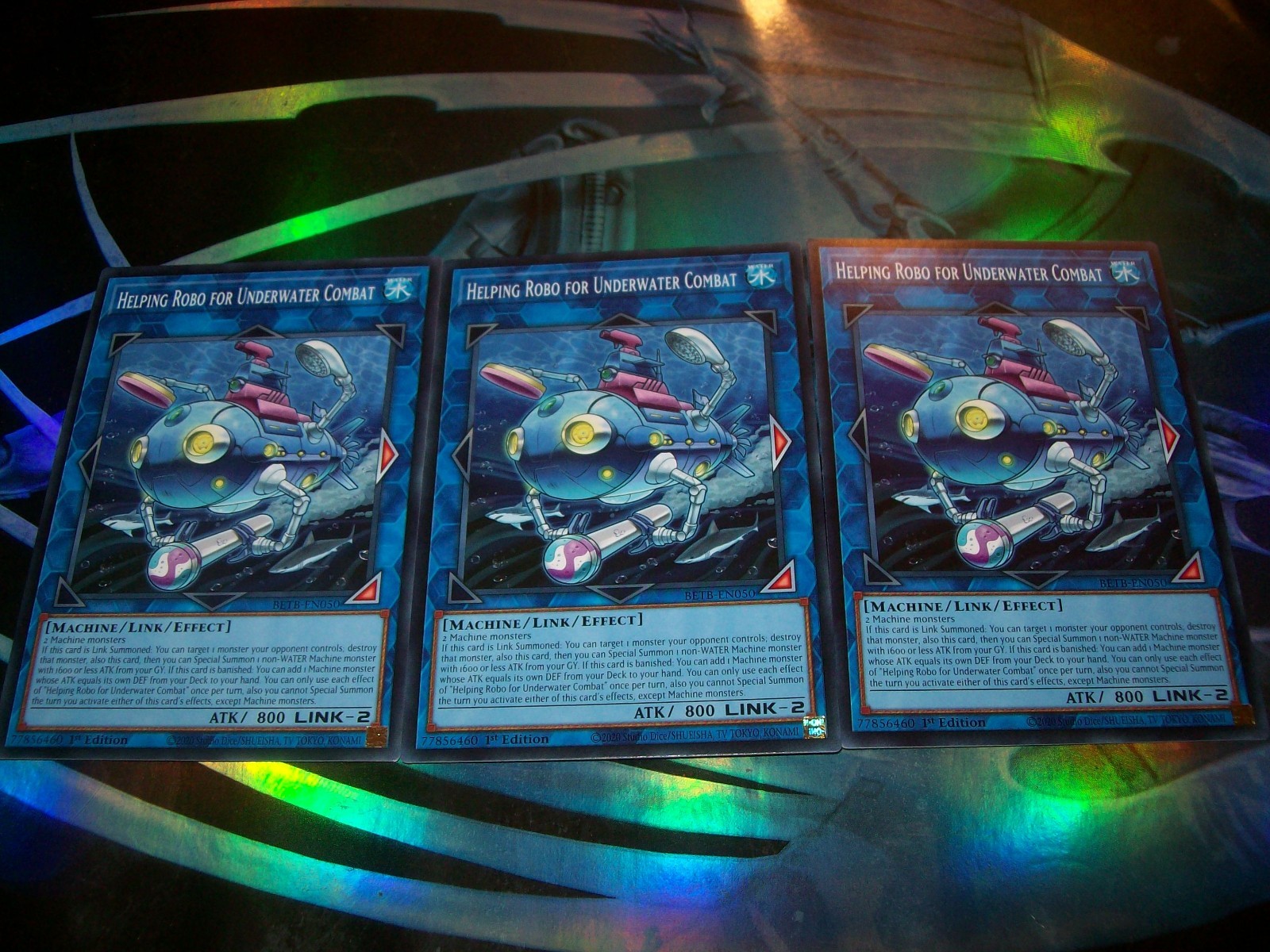 3x Helping Robo for Underwater Combat 1st Edition Common BETB-EN050 Yu-Gi-Oh 3x Helping Robo for Underwater Combat 1st Edition Common BETB-EN050 Yu-Gi-Oh