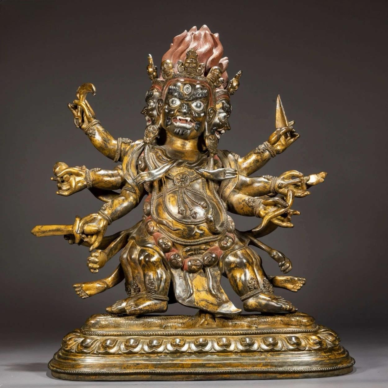 A Six-Armed Mahakala Buddha Statue