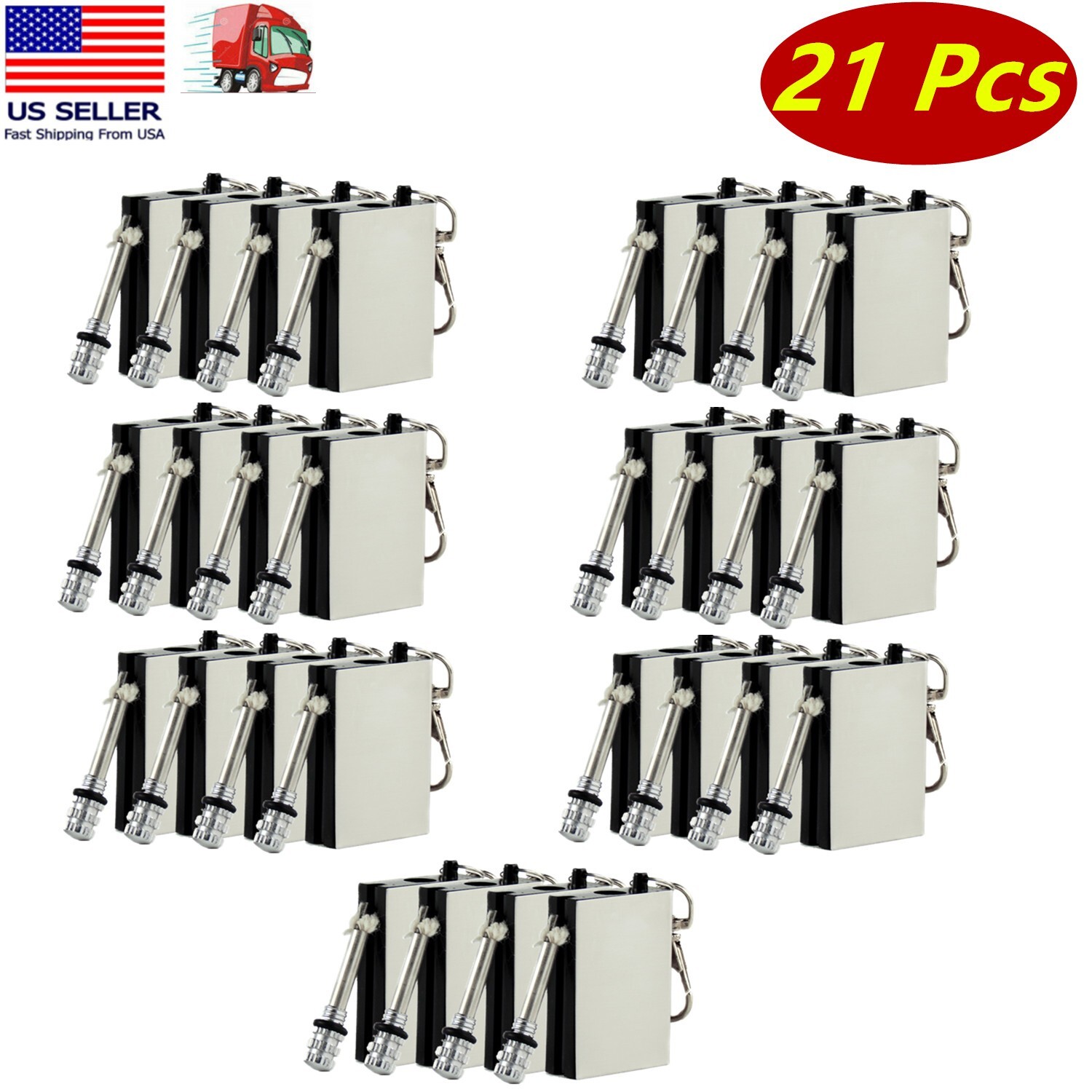 21xWaterproof Permanent Match Lighter Strike To Light Survival Camp Fire Starter