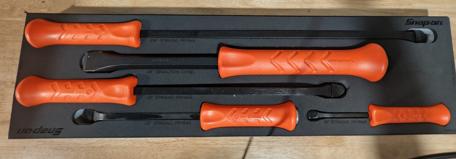 Snap-on Tools NEW 5pc ORANGE Prybar Chisel Foam Set SPBSDC705FO