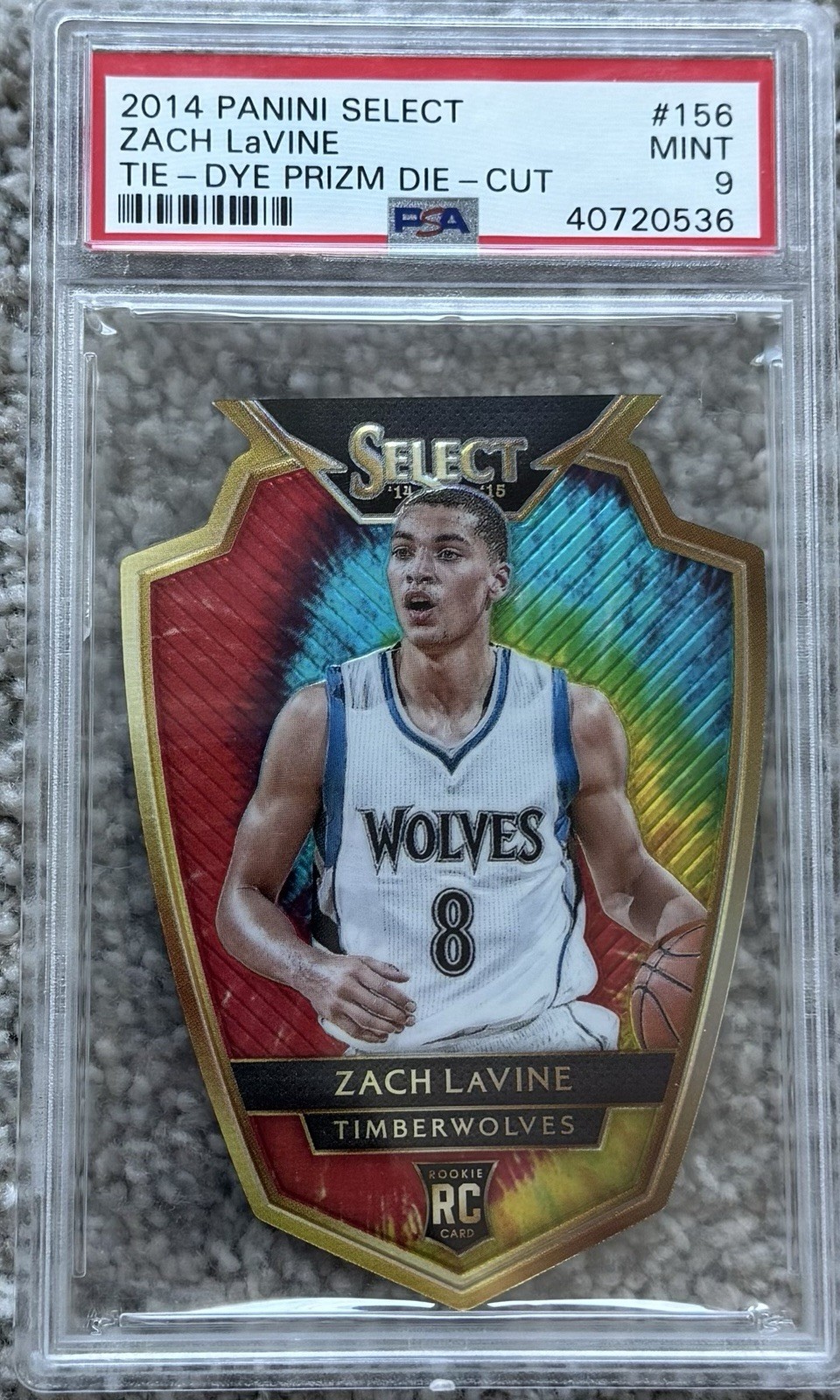 2014-15 Panini Select Zach LaVine Prizm Tie Dye RC #/25 Timberwolves PSA 9 2014-15 Panini Select Zach LaVine Prizm Tie Dye RC #/25 Timberwolves PSA 9
