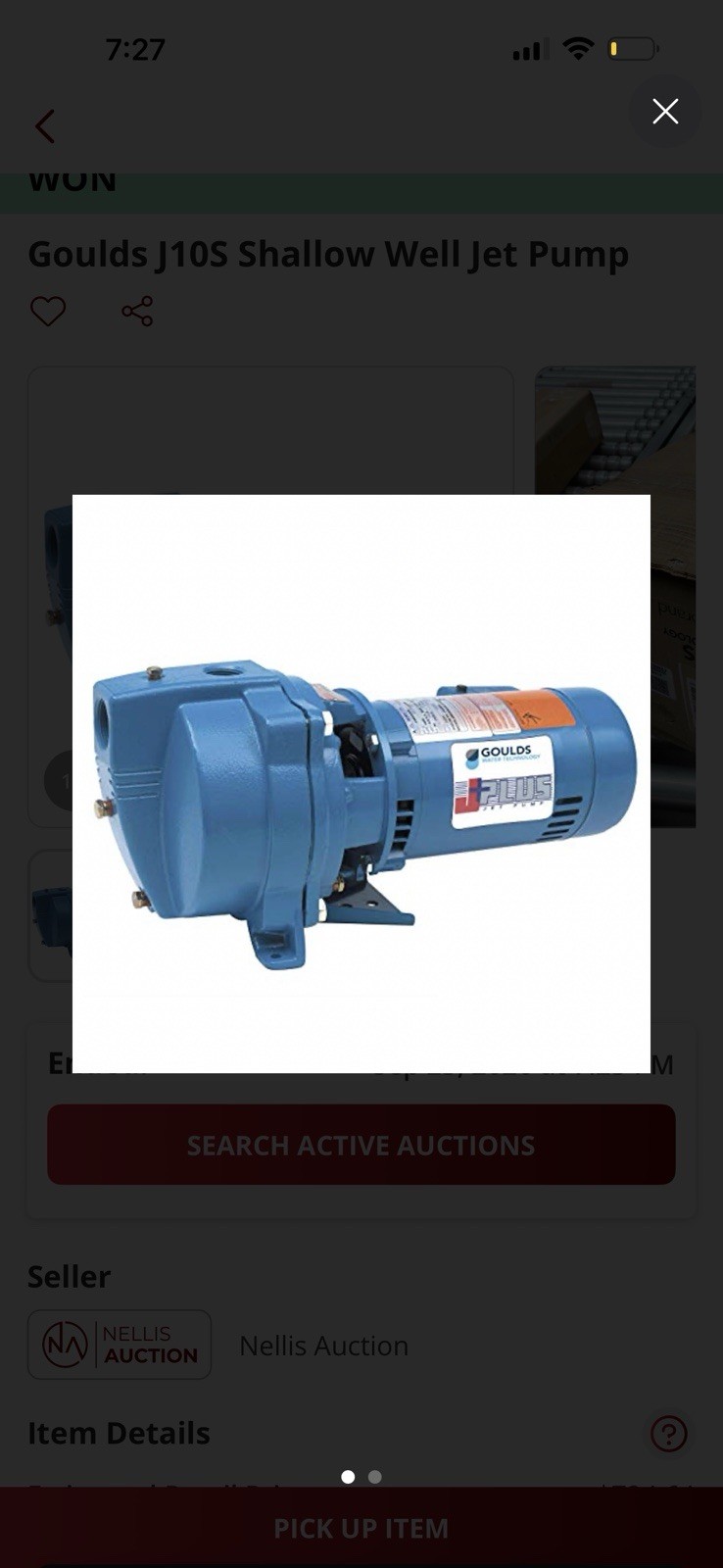 Goulds J10S Shallow Well Jet Pump 1 HP (1 hp Rated Power) Cast Iron Housing