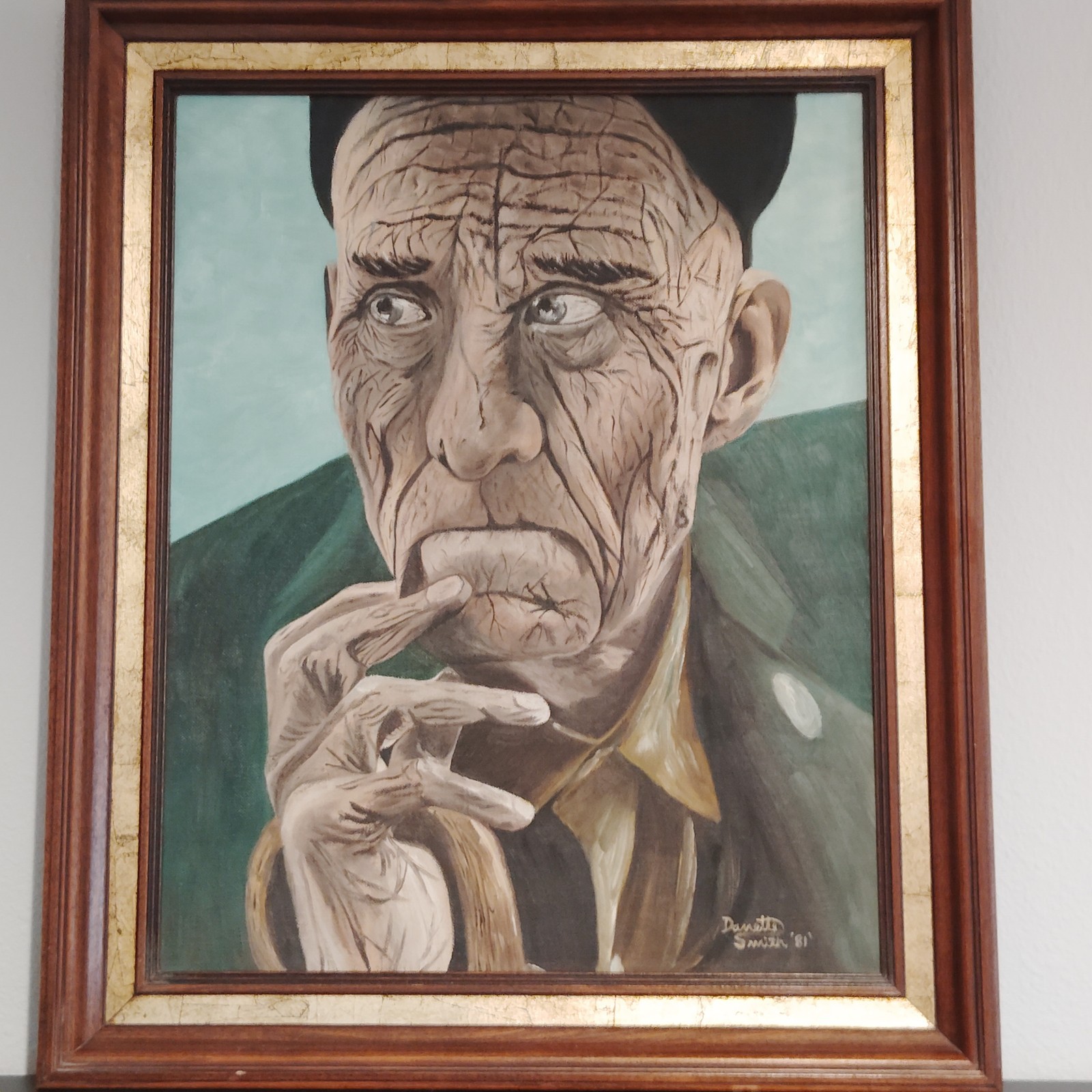 VTG 1981 24x20 Signed Original Painting Danette Smith Florida Artist- Expressive