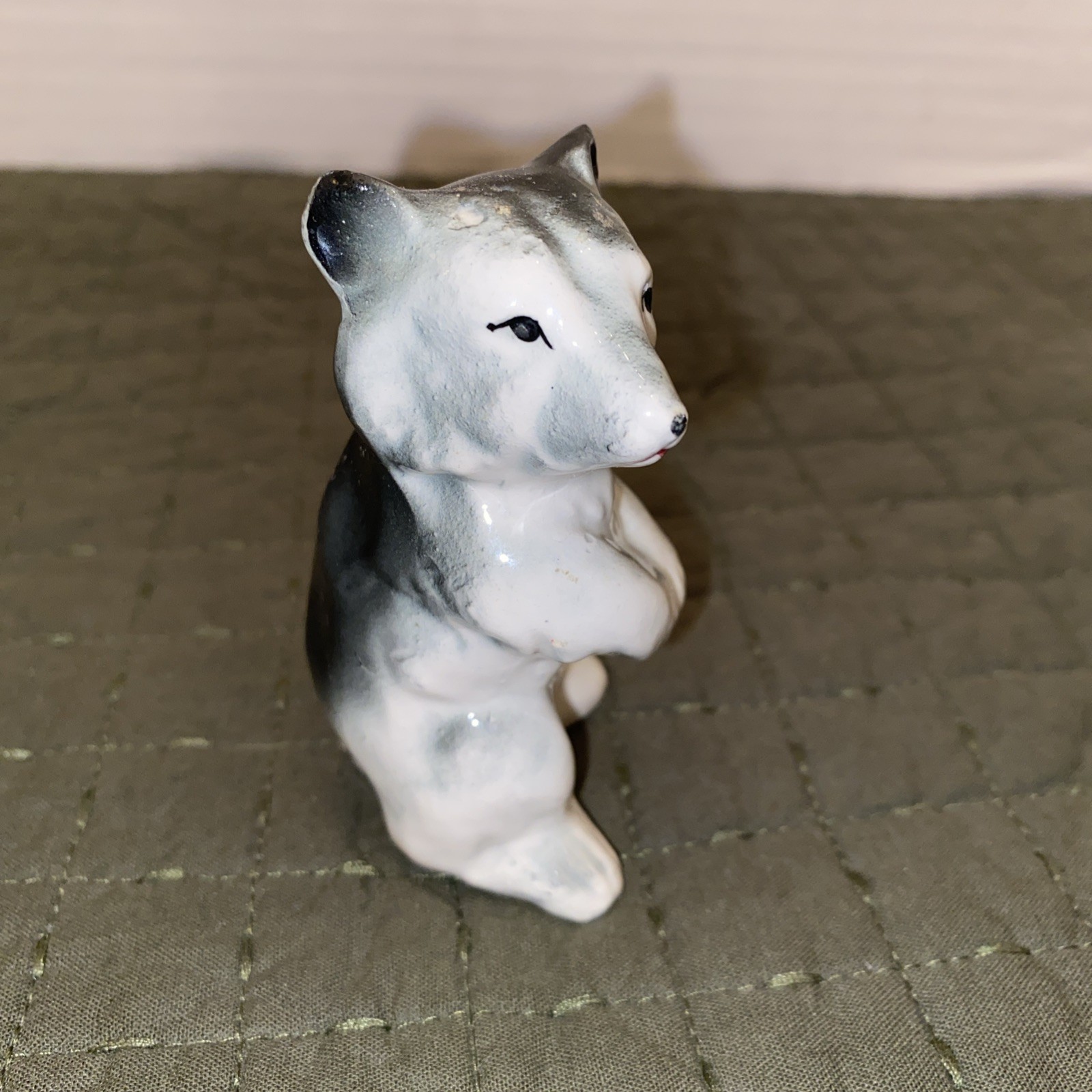 Vintage Porcelain 3.25” Standing Bear Made In Japan