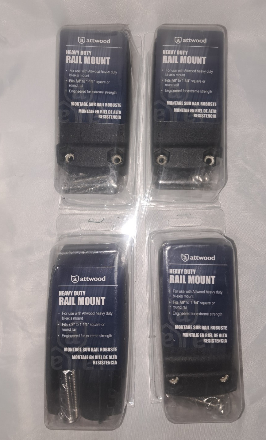 lot of 4 Attwood Boat Marine Heavy Duty Rail Mount 5012-7 lot of 4 Attwood Boat Marine Heavy Duty Rail Mount 5012-7
