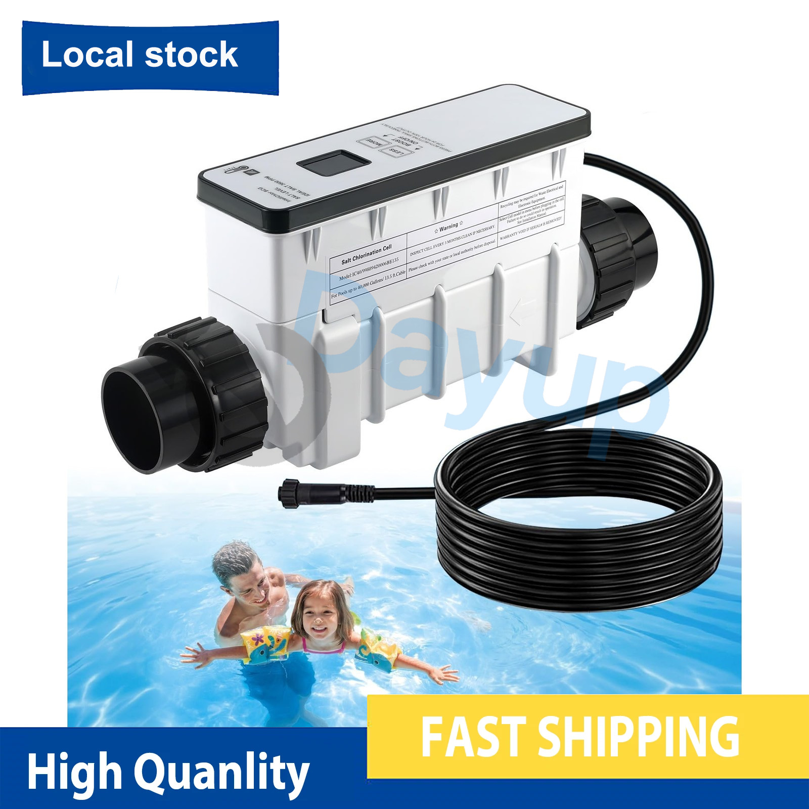 Upgraded Salt Cell for Pentair IntelliChlor IC40 EC-520555 Pool Chlorine 40K Gal Upgraded Salt Cell for Pentair IntelliChlor IC40 EC-520555 Pool Chlorine 40K Gal