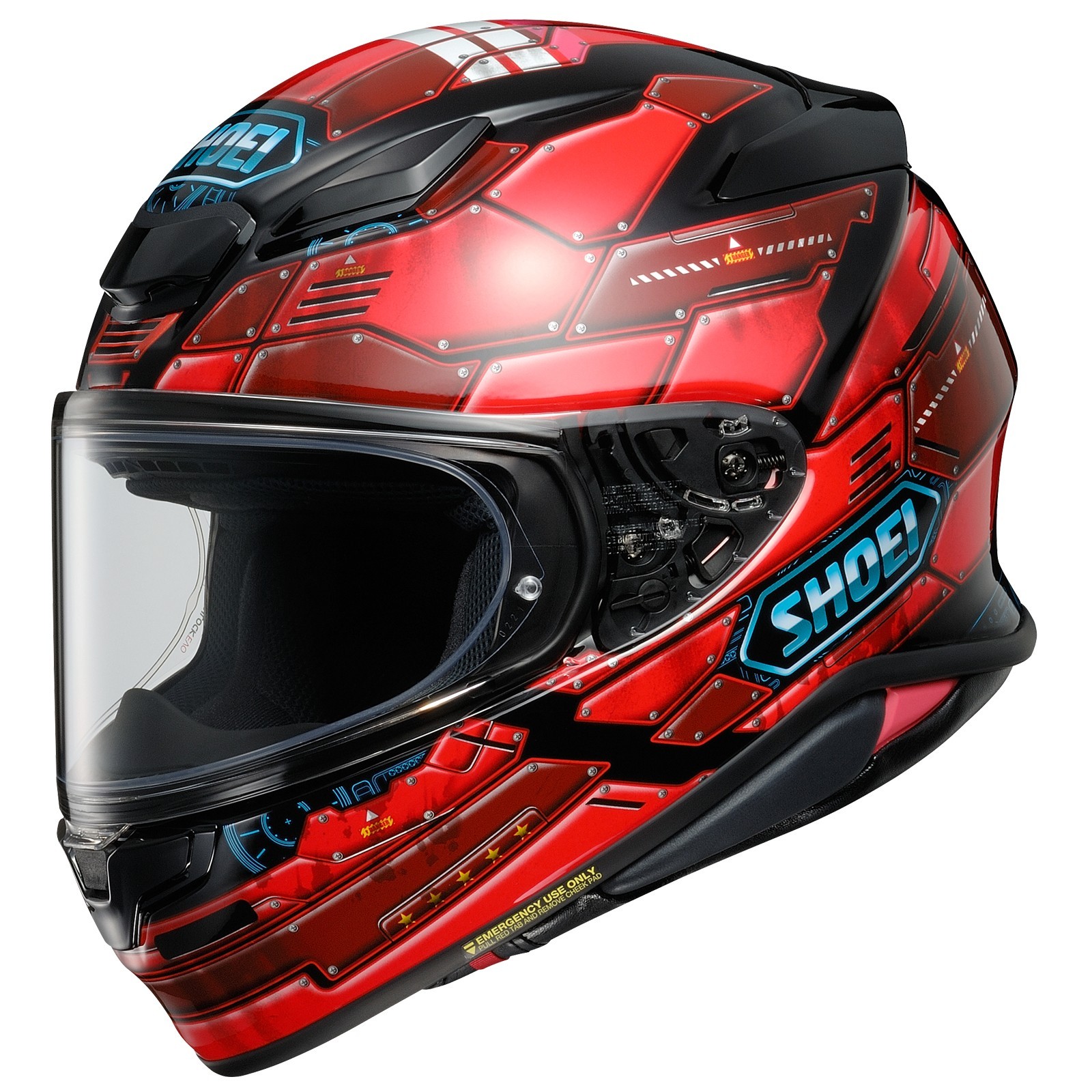 Shoei Adult's RF-1400 Fortress Motorcycle Helmet Red/Black Size Large