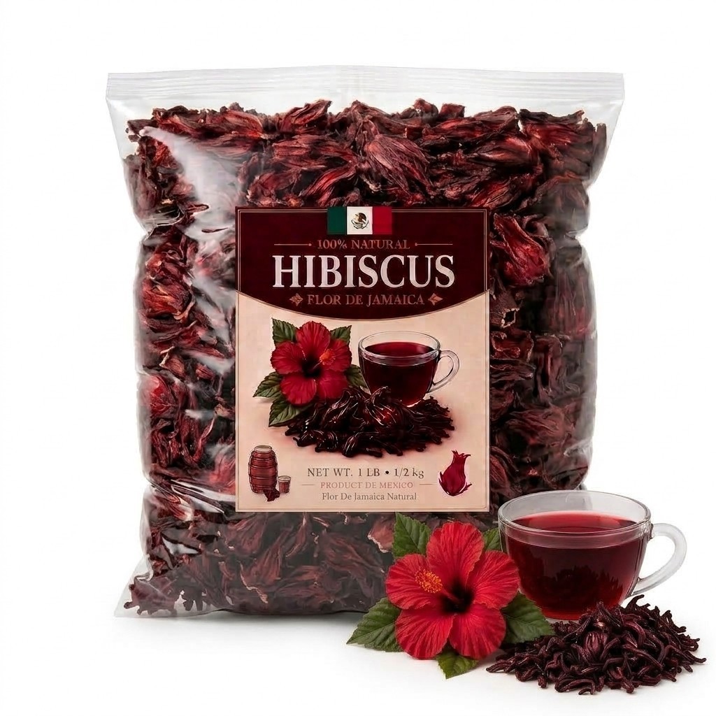 Hibiscus Flowers 1lb (16oz)  All Natural Flor De Jamaica Mexicana