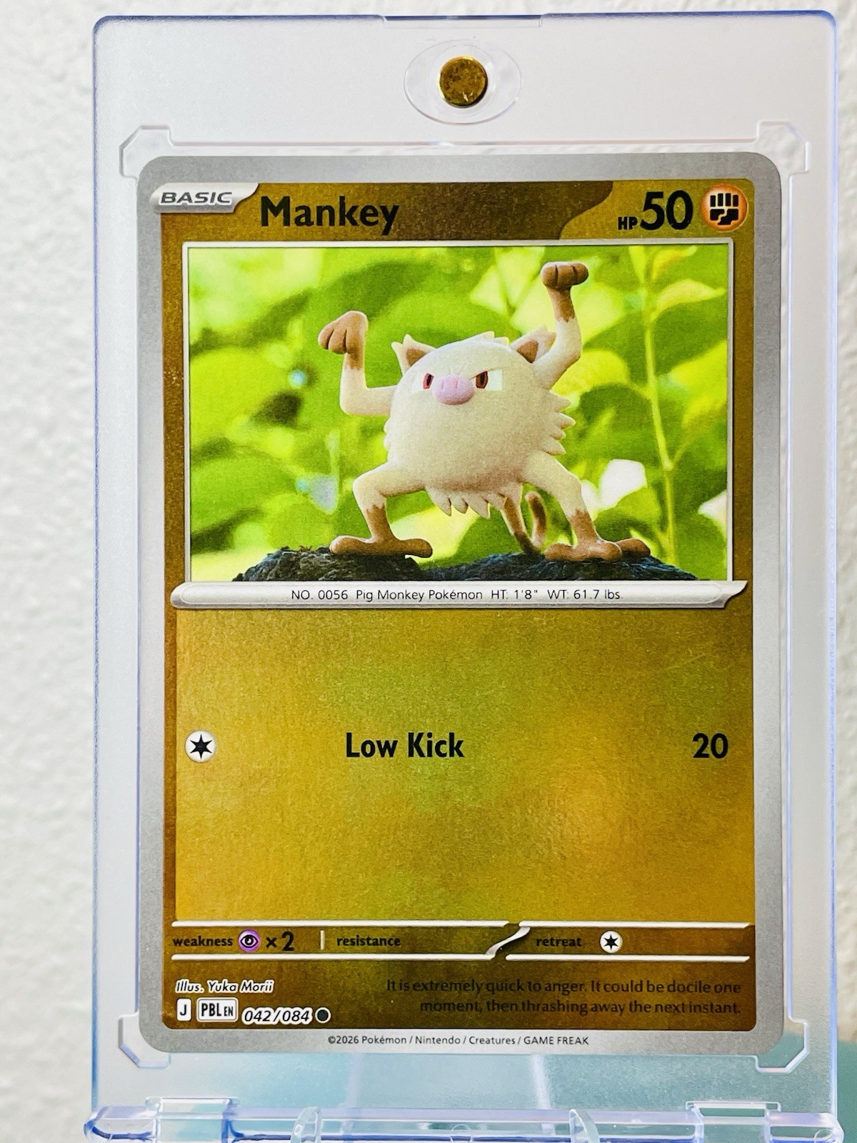 2026 POKEMON MANKEY PITCH BLACK 042/084 REVERSE HOLO INVeSTmENT CARD MINT 2026 POKEMON MANKEY PITCH BLACK 042/084 REVERSE HOLO INVeSTmENT CARD MINT