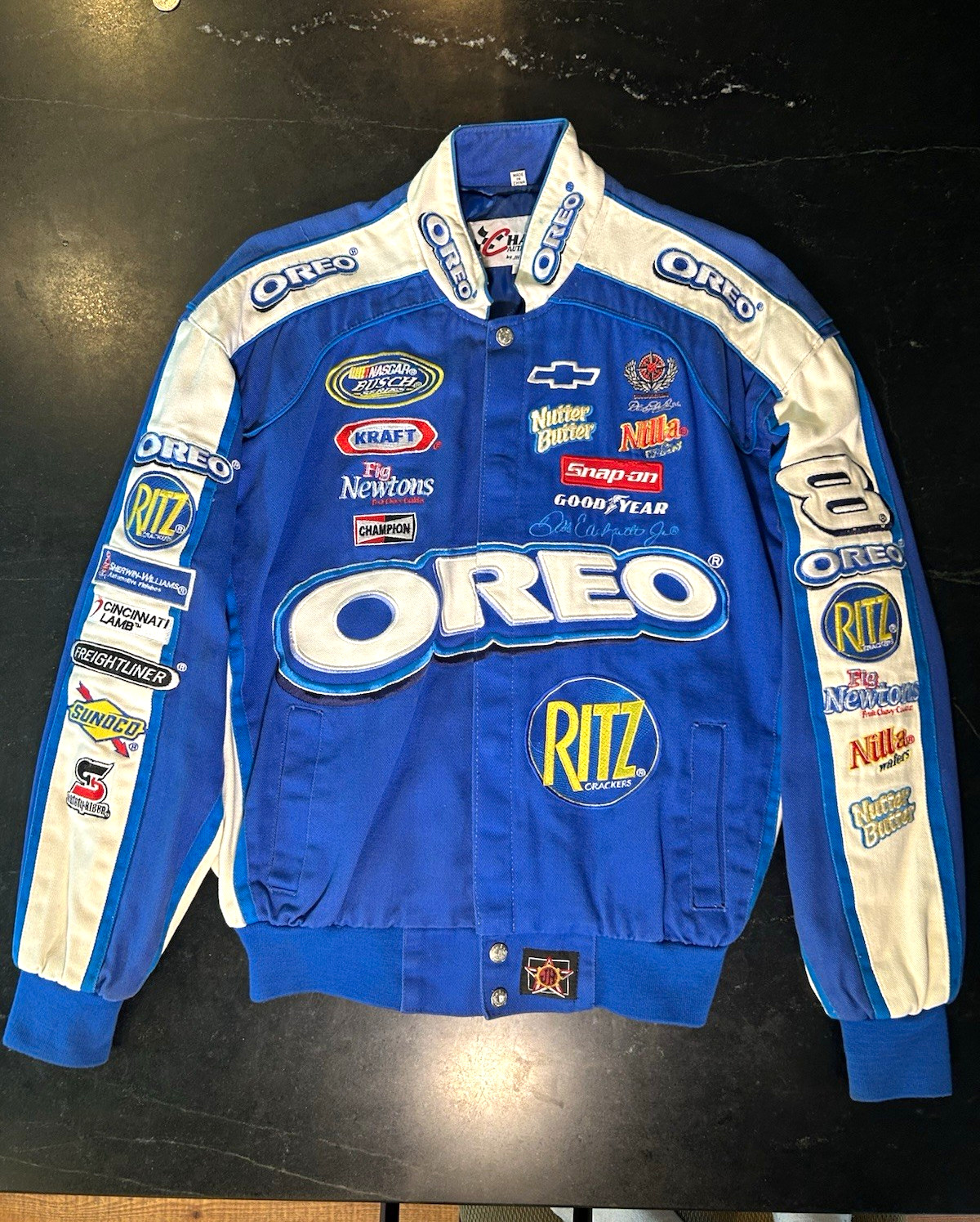 RARE vtg Chase Authentics Dale Earnhardt Jr DEI OREO RITZ NASCAR Jacket RARE vtg Chase Authentics Dale Earnhardt Jr DEI OREO RITZ NASCAR Jacket