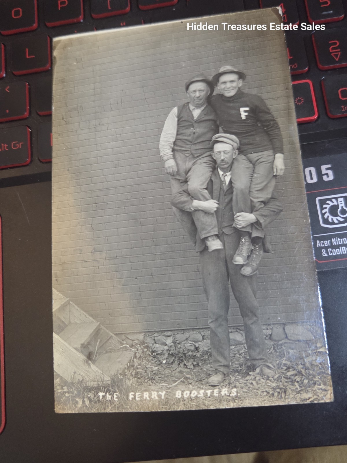 1912 Fremont, Michigan Ferry Boosters RPPC real photo postcard Male Cheerleaders 1912 Fremont, Michigan Ferry Boosters RPPC real photo postcard Male Cheerleaders